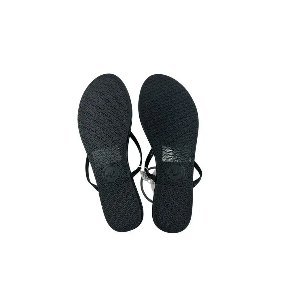 Solei Sea Women's Black Out Indie Flip Flop Sandals Size 11